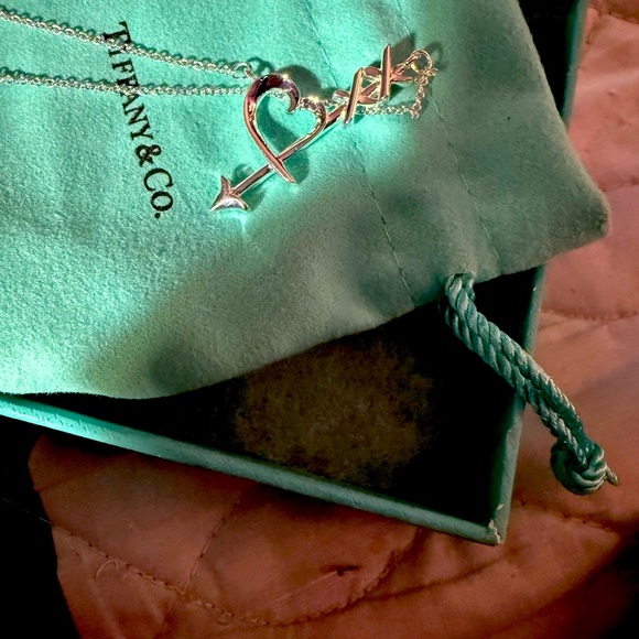 Tiffany & Co. Jewelry - Tiffany & Co. Silver Heart and Arrow Pendant Necklace